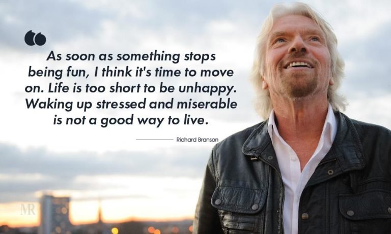 25 Inspiring Richard Branson Quotes to stay motivated in tough times.