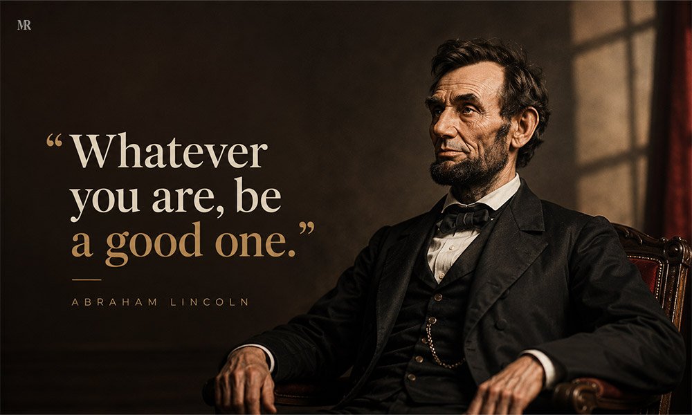 Whatever you are, be a good one